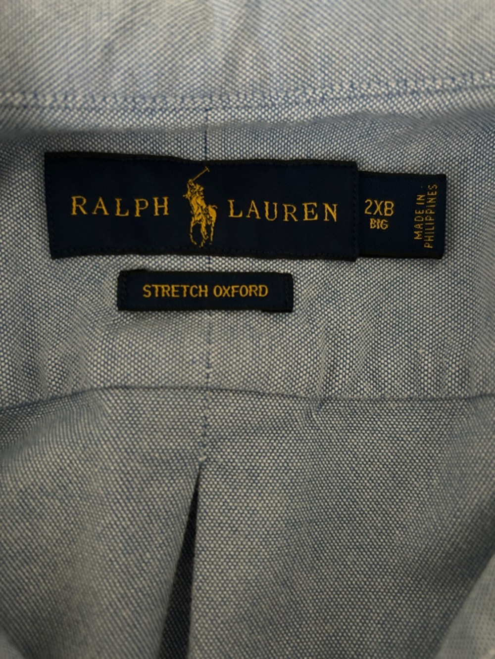Ralph Lauren Size 2XL Blue Long-Sleeve Button Down Oxford Shirt - Picture 3 of 4